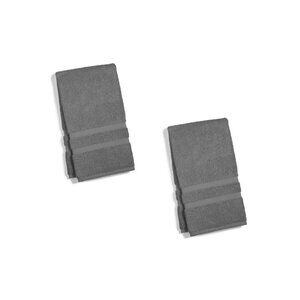 2 new Charter Club Elite 100% Hygro Cotton 16"x30" HAND Towels in SMOKE-color